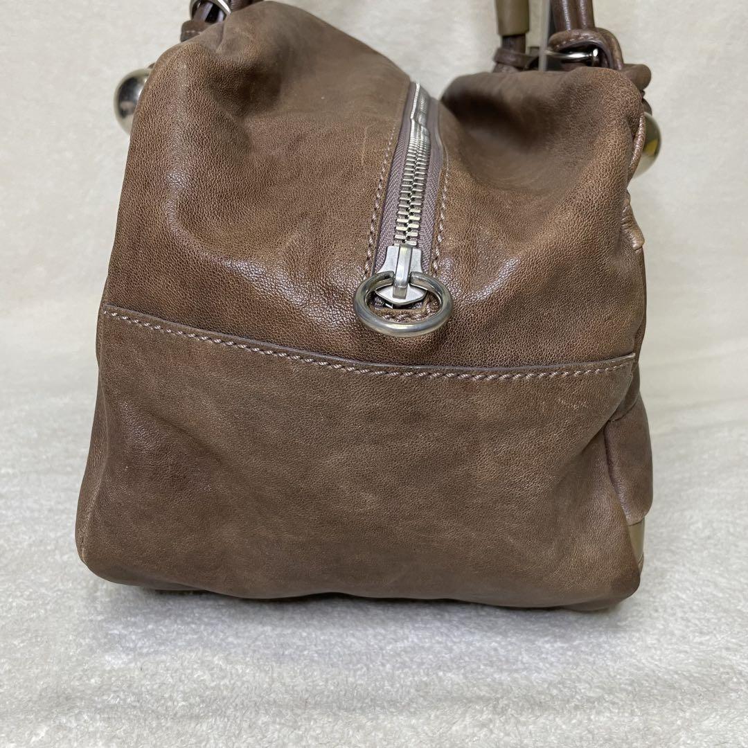 Chloe Hand Bag Tote Purse Leather Brown Beige Authentic