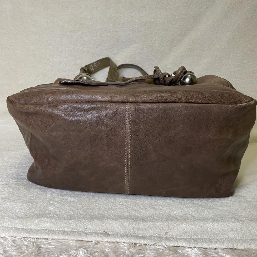 Chloe Hand Bag Tote Purse Leather Brown Beige Authentic