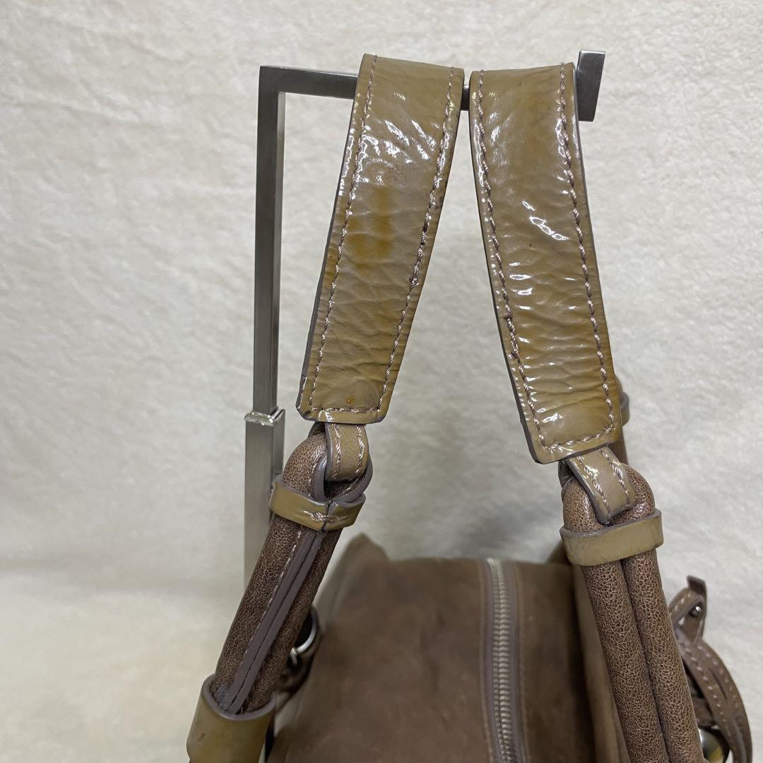 Chloe Hand Bag Tote Purse Leather Brown Beige Authentic