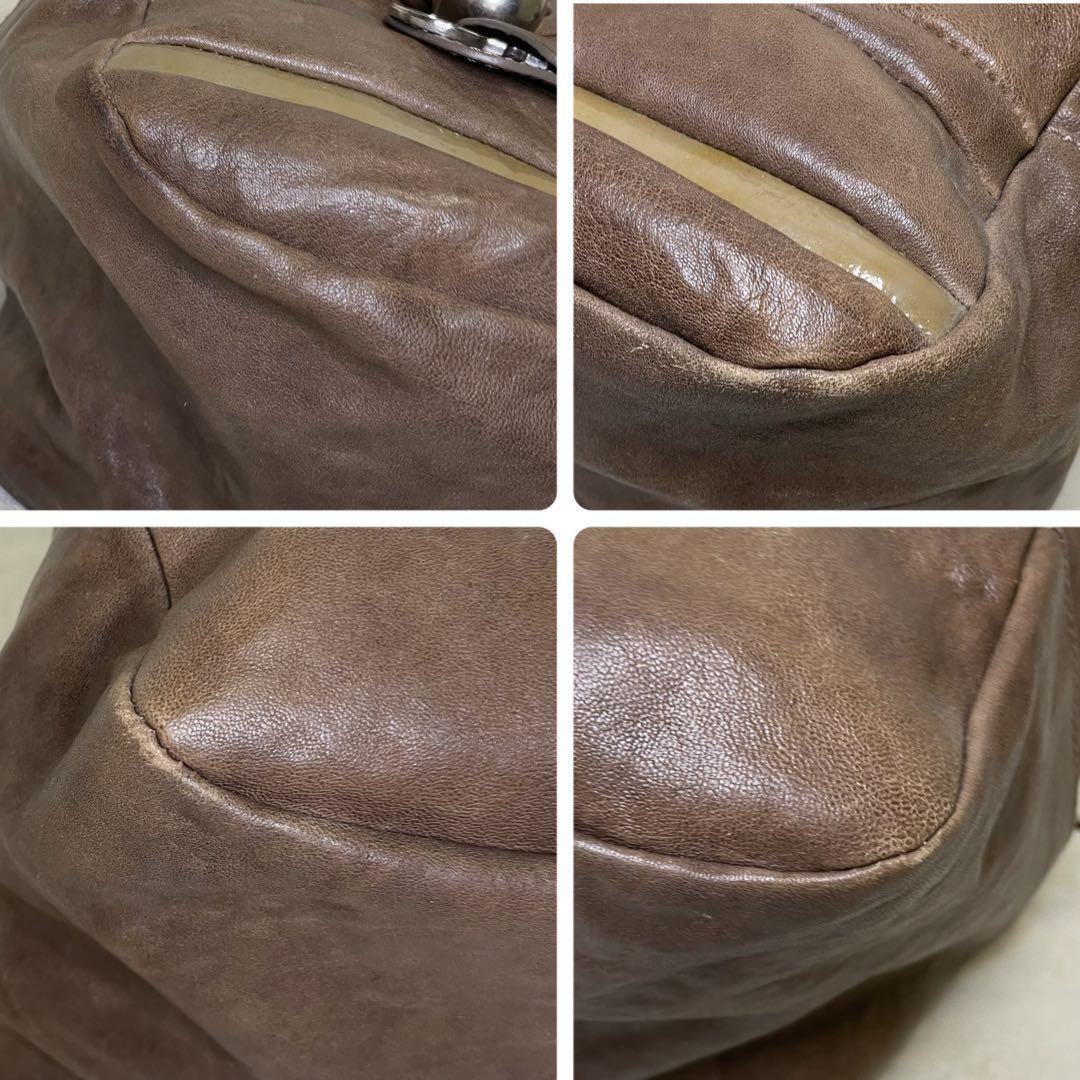 Chloe Hand Bag Tote Purse Leather Brown Beige Authentic