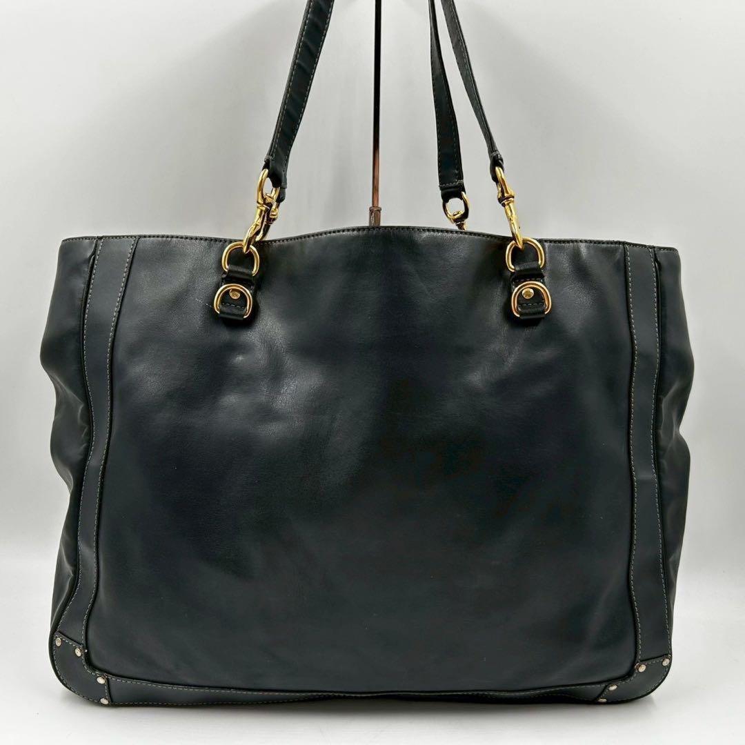 Chloe Hand Bag Tote Purse Eden Leather Black Authentic