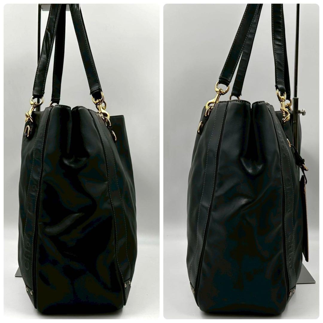 Chloe Hand Bag Tote Purse Eden Leather Black Authentic