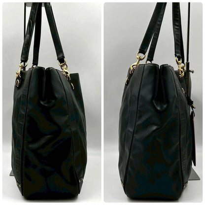 Chloe Hand Bag Tote Purse Eden Leather Black Authentic