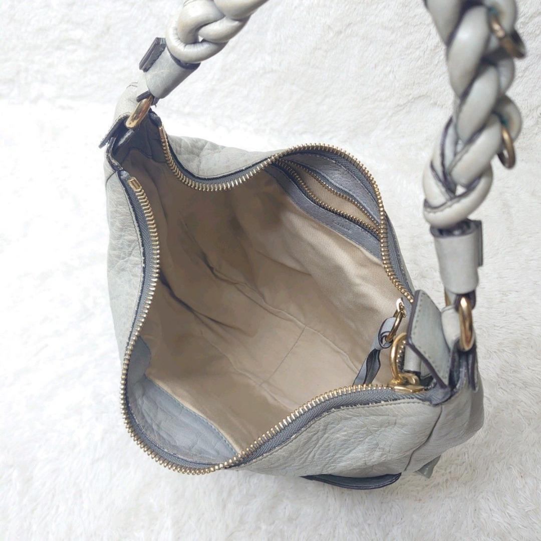 Chloe Shoulder Bag Purse Eloise Leather Gray Authentic