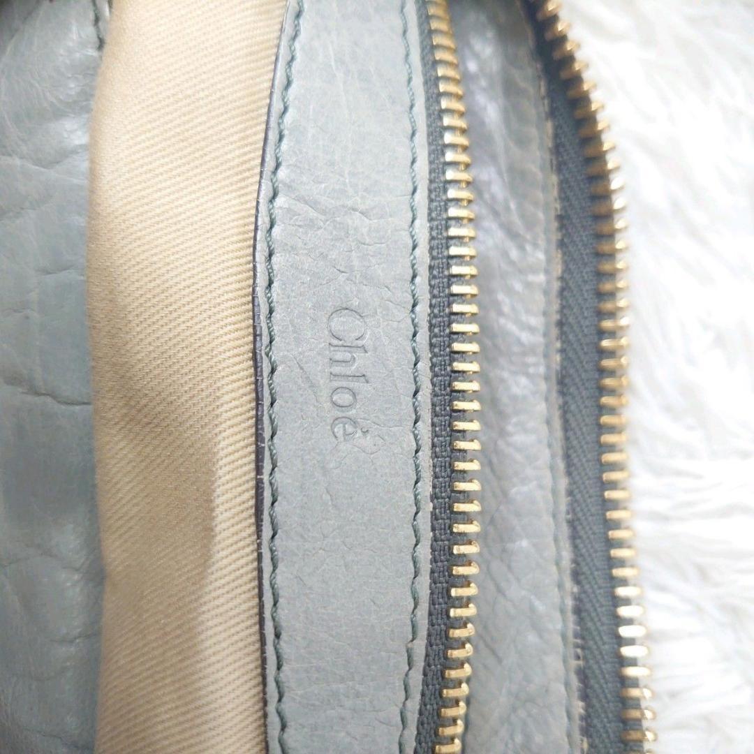 Chloe Shoulder Bag Purse Eloise Leather Gray Authentic