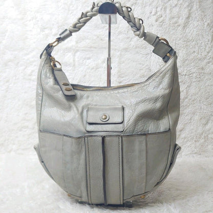 Chloe Shoulder Bag Purse Eloise Leather Gray Authentic