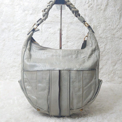 Chloe Shoulder Bag Purse Eloise Leather Gray Authentic