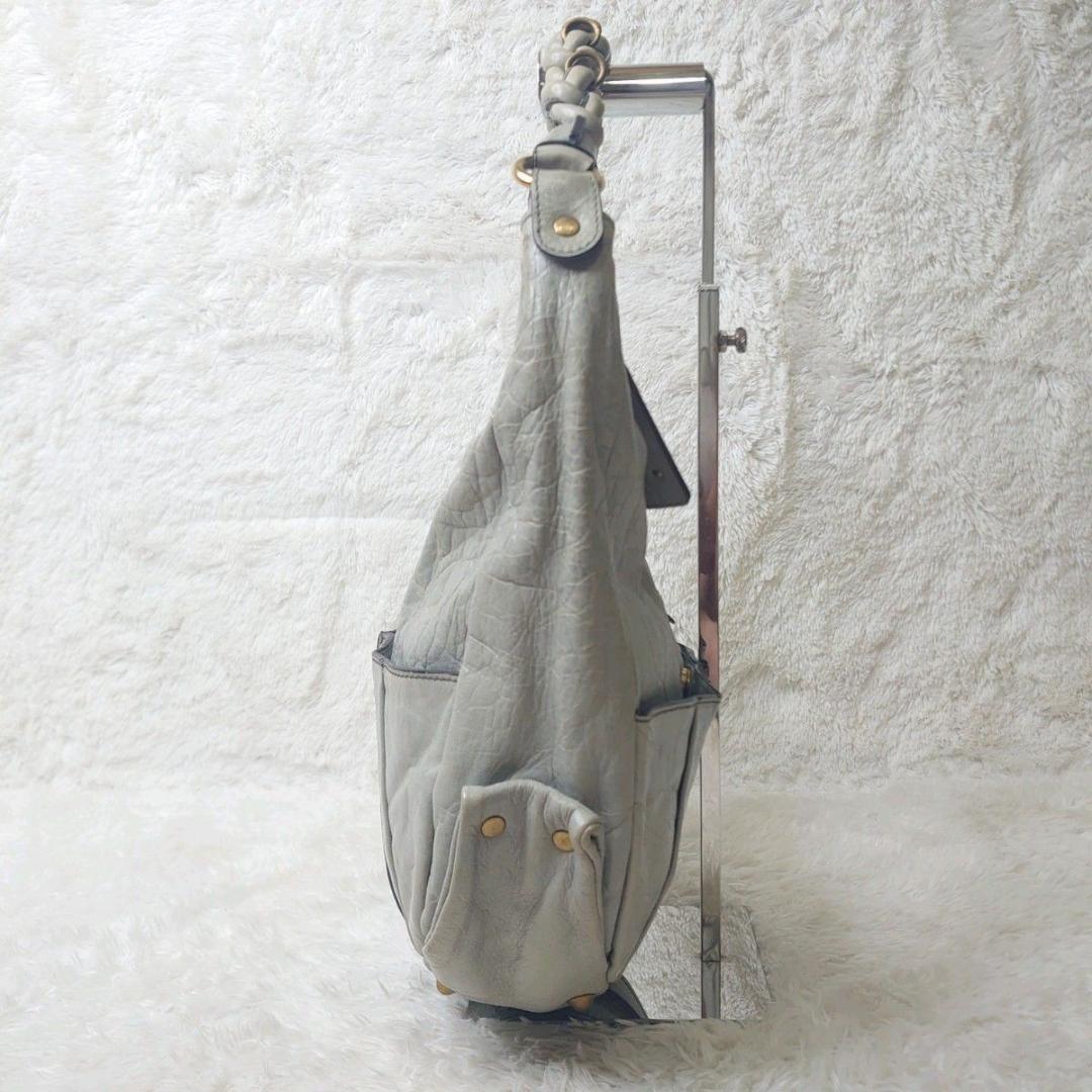 Chloe Shoulder Bag Purse Eloise Leather Gray Authentic