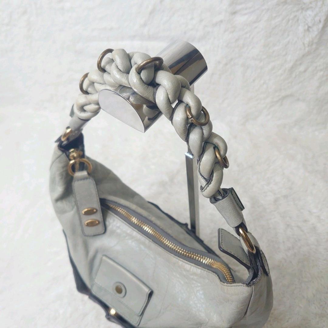 Chloe Shoulder Bag Purse Eloise Leather Gray Authentic