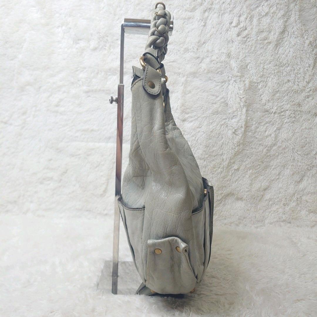 Chloe Shoulder Bag Purse Eloise Leather Gray Authentic