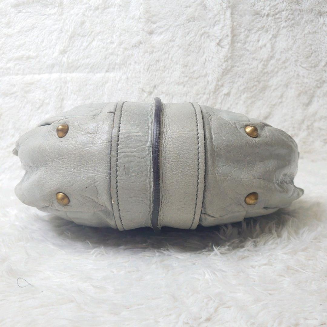 Chloe Shoulder Bag Purse Eloise Leather Gray Authentic