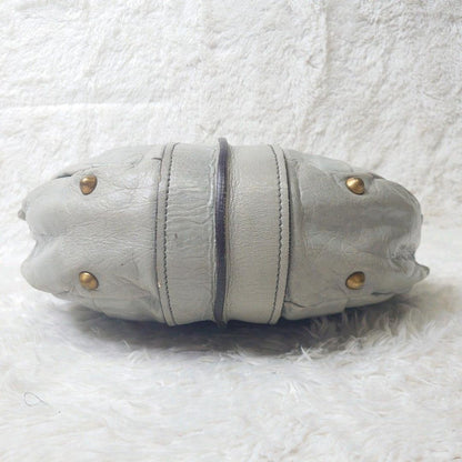 Chloe Shoulder Bag Purse Eloise Leather Gray Authentic