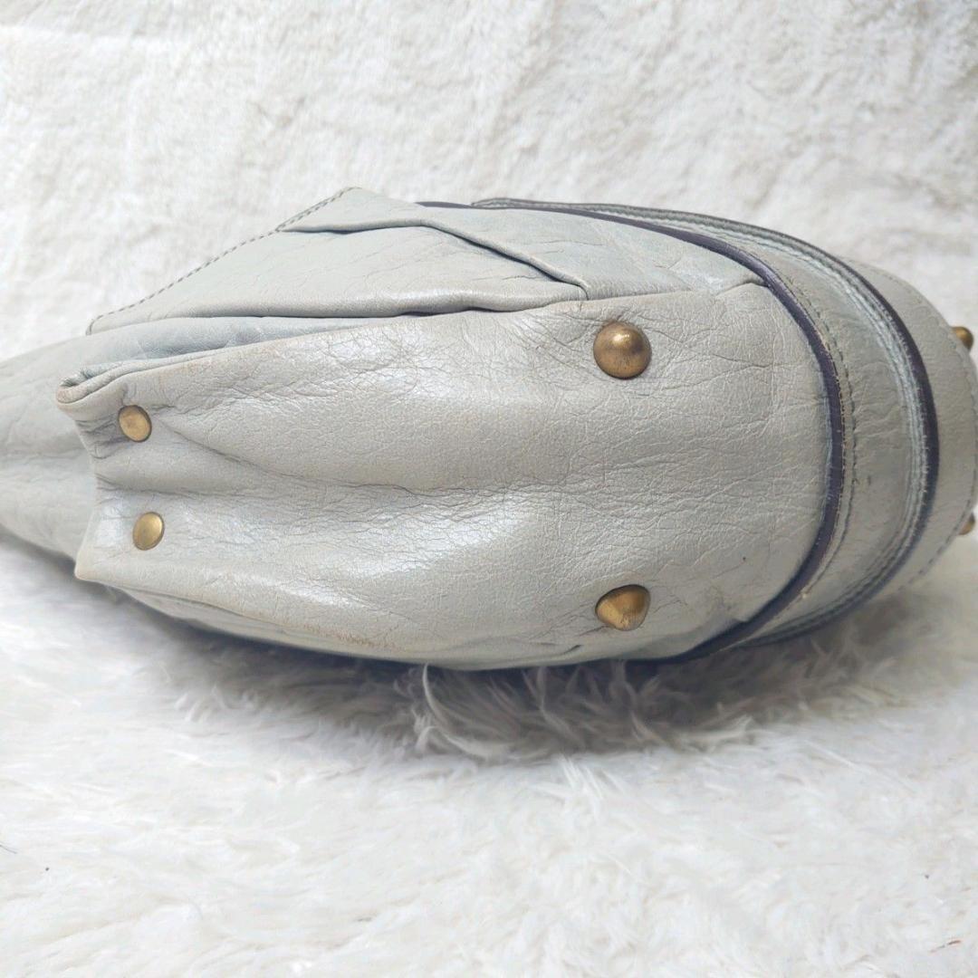 Chloe Shoulder Bag Purse Eloise Leather Gray Authentic