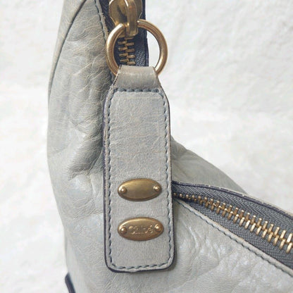 Chloe Shoulder Bag Purse Eloise Leather Gray Authentic