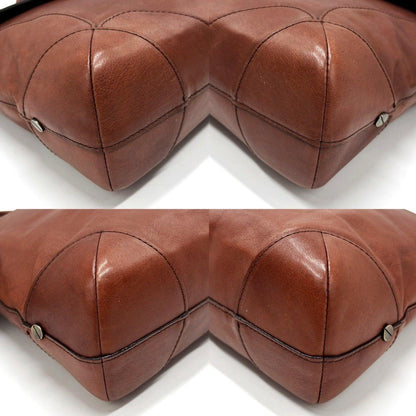 Chloe Shoulder Bag Purse Logo Leather Brown Authentic