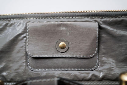 Chloe Hand Bag Tote Purse Leather Gray Authentic