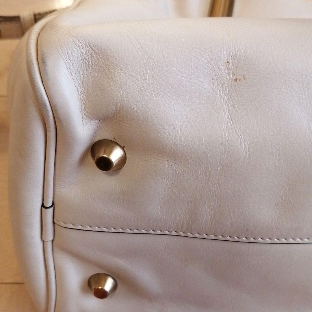 Chloe Hand Shoulder Bag Tote Purse Leather Beige Authentic