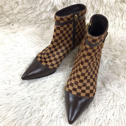 Louis Vuitton Short Boots Shoes EU 36 US 6 Brown Authentic