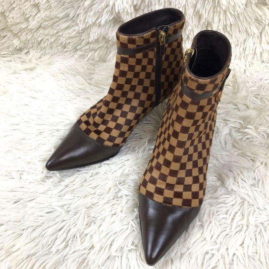 Louis Vuitton Short Boots Shoes EU 36 US 6 Brown Authentic