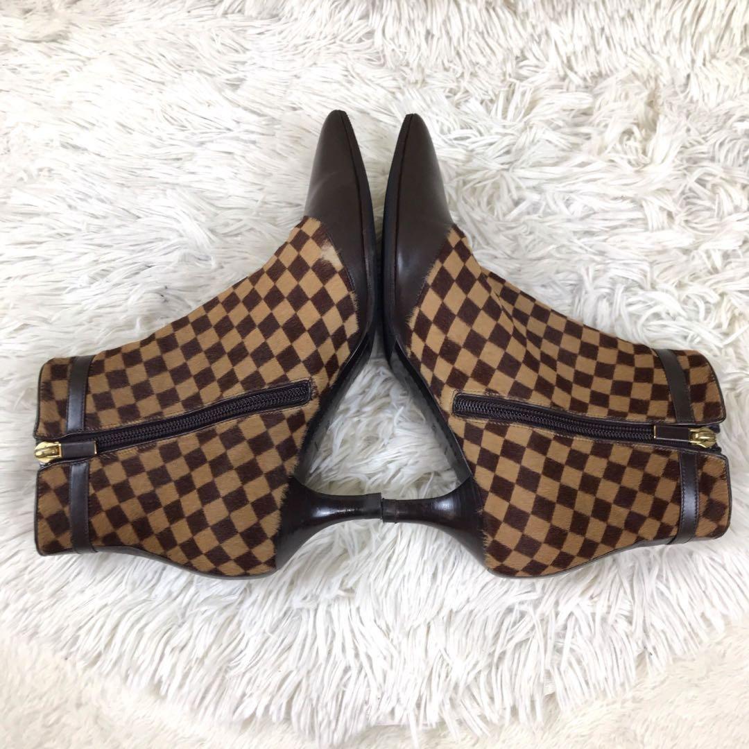 Louis Vuitton Short Boots Shoes EU 36 US 6 Brown Authentic
