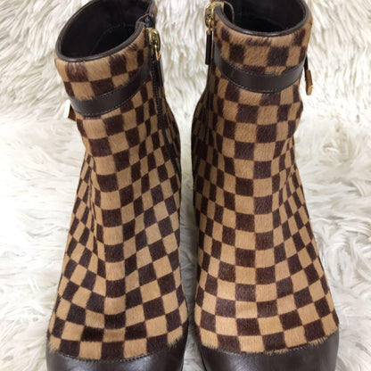 Louis Vuitton Short Boots Shoes EU 36 US 6 Brown Authentic