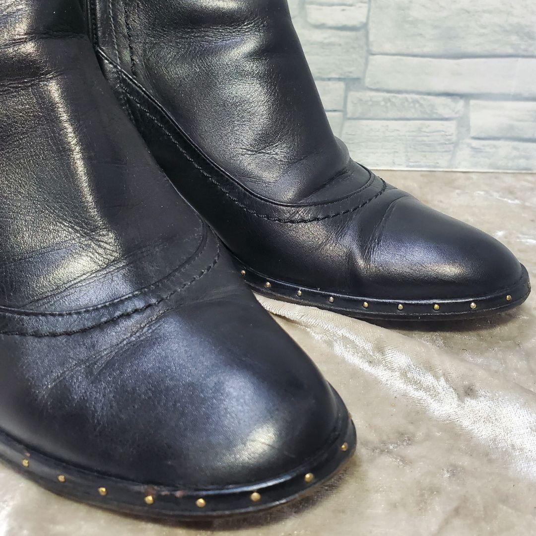 Louis Vuitton Short Boots Shoes EU 36.5 US 6.5 Leather Black Authentic