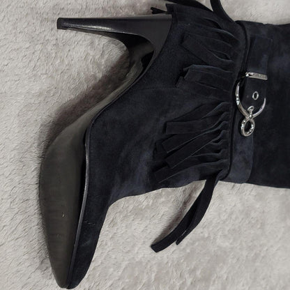Louis Vuitton Boots Shoes EU 36.5 US 6.5 Suede Black Authentic