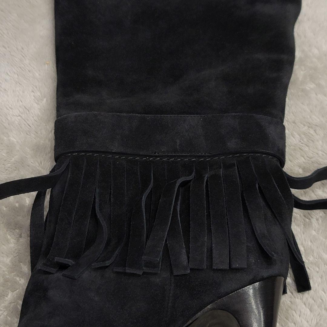 Louis Vuitton Boots Shoes EU 36.5 US 6.5 Suede Black Authentic