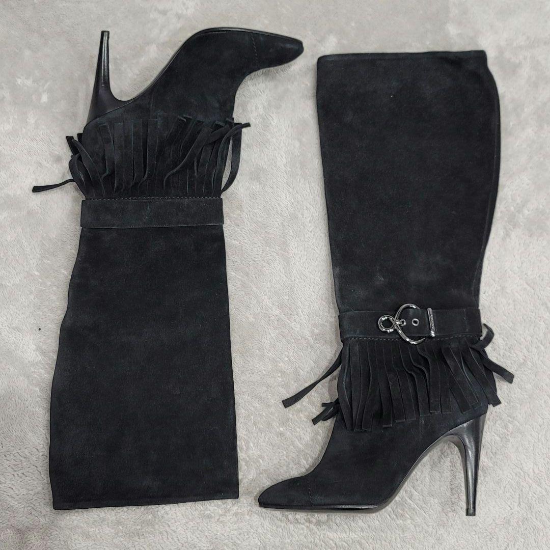 Louis Vuitton Boots Shoes EU 36.5 US 6.5 Suede Black Authentic