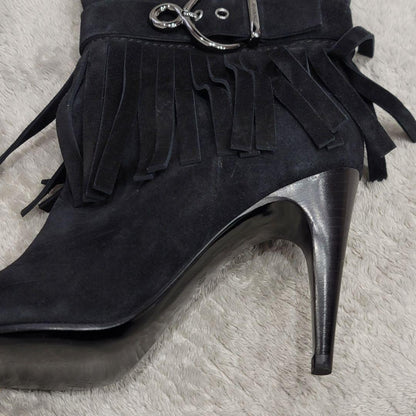 Louis Vuitton Boots Shoes EU 36.5 US 6.5 Suede Black Authentic