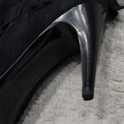 Louis Vuitton Boots Shoes EU 36.5 US 6.5 Suede Black Authentic