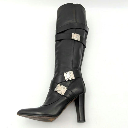 Louis Vuitton Long Boots Shoes EU 35.5 US 5.5 Black Authentic