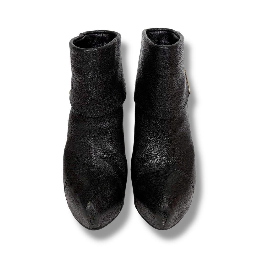 Louis Vuitton Short Boots Shoes EU 37.5 US 7.5 Leather Black Authentic