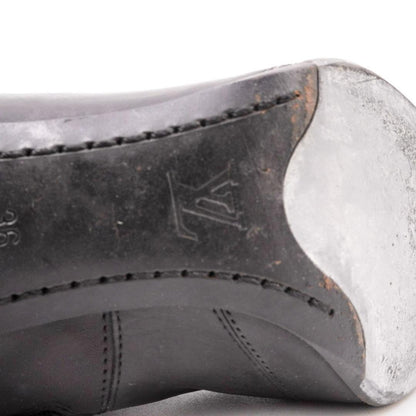 Louis Vuitton Long Boots Shoes Ribbon EU 36 US 6 Leather Black Authentic