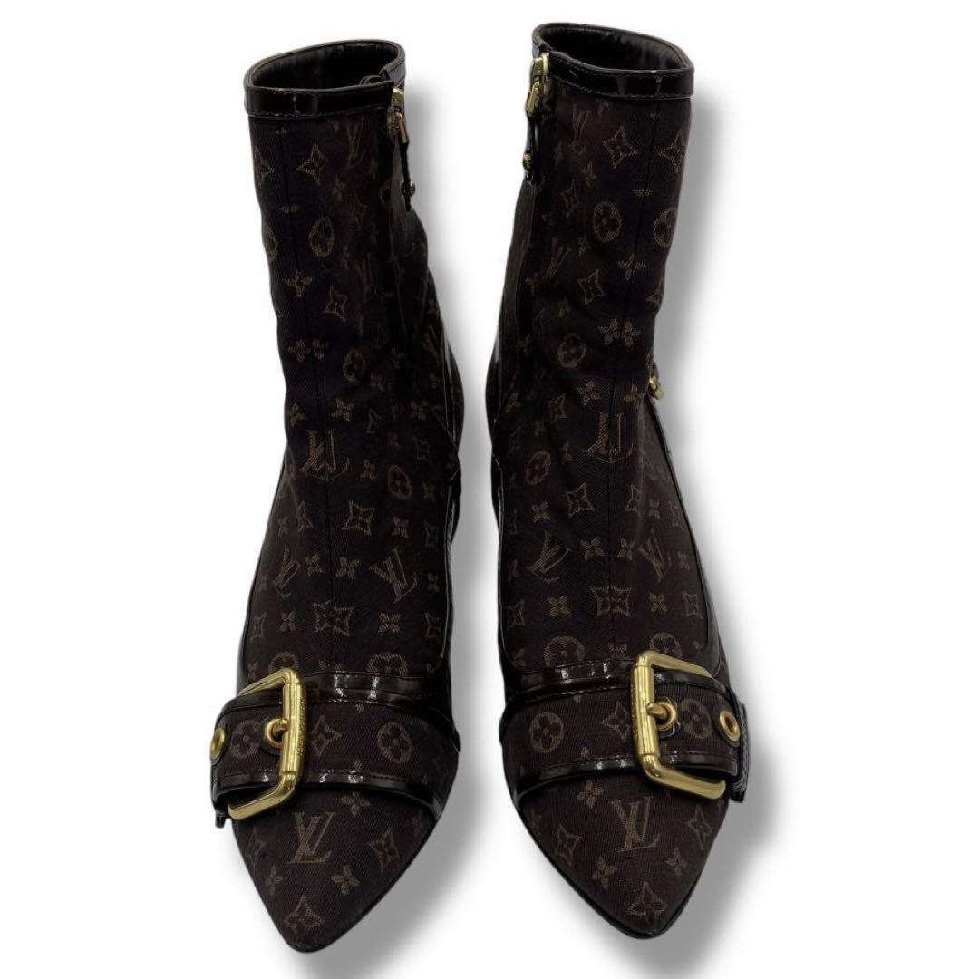 Louis Vuitton Boots Shoes Monogram EU 36.5 US 6.5 Canvas Authentic
