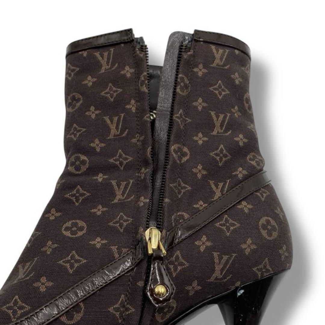 Louis Vuitton Boots Shoes Monogram EU 36.5 US 6.5 Canvas Authentic