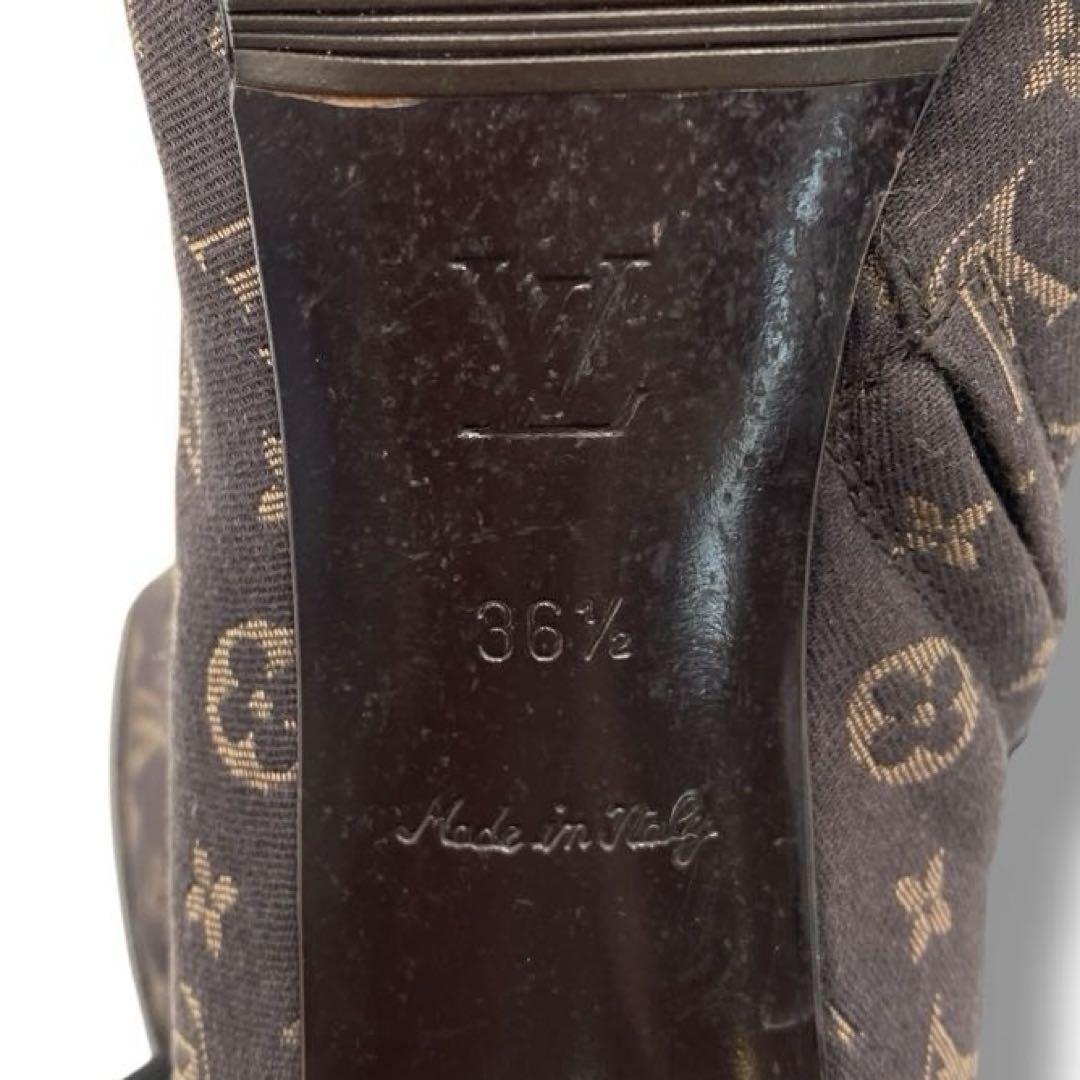 Louis Vuitton Boots Shoes Monogram EU 36.5 US 6.5 Canvas Authentic