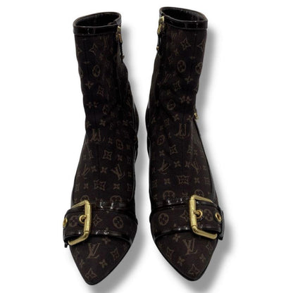 Louis Vuitton Boots Shoes Monogram EU 36.5 US 6.5 Canvas Authentic