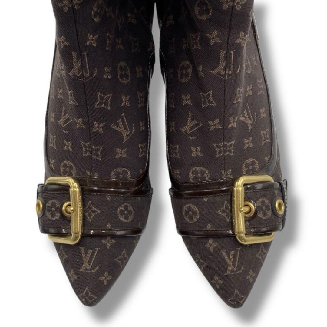 Louis Vuitton Boots Shoes Monogram EU 36.5 US 6.5 Canvas Authentic
