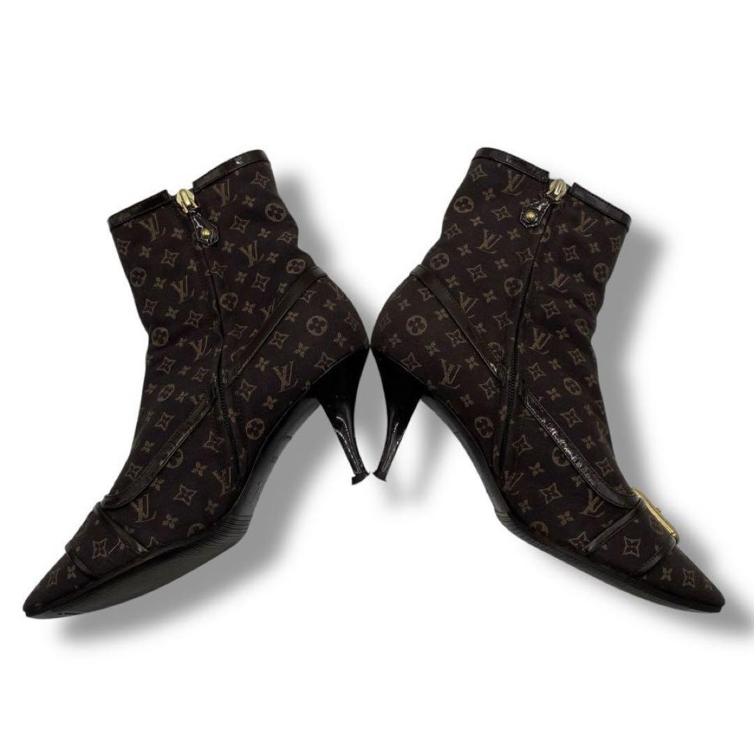 Louis Vuitton Boots Shoes Monogram EU 36.5 US 6.5 Canvas Authentic