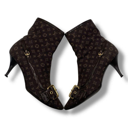 Louis Vuitton Boots Shoes Monogram EU 36.5 US 6.5 Canvas Authentic