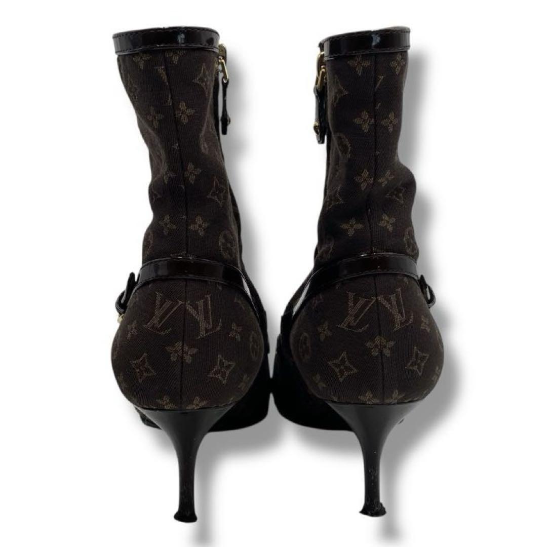 Louis Vuitton Boots Shoes Monogram EU 36.5 US 6.5 Canvas Authentic