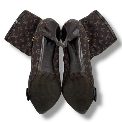 Louis Vuitton Boots Shoes Monogram EU 36.5 US 6.5 Canvas Authentic