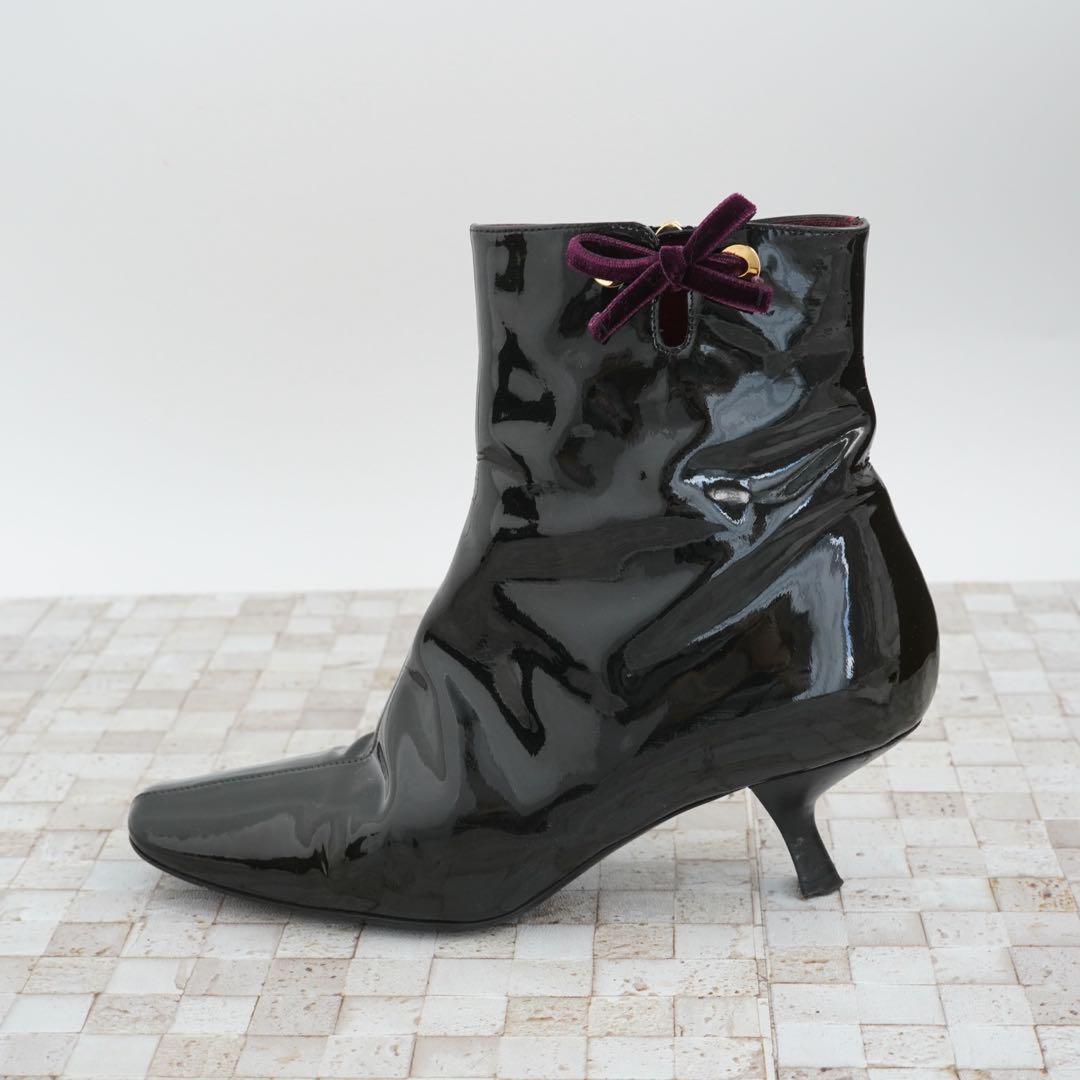 Louis Vuitton Short Boots Shoes EU 35.5 US 5.5 Black Authentic