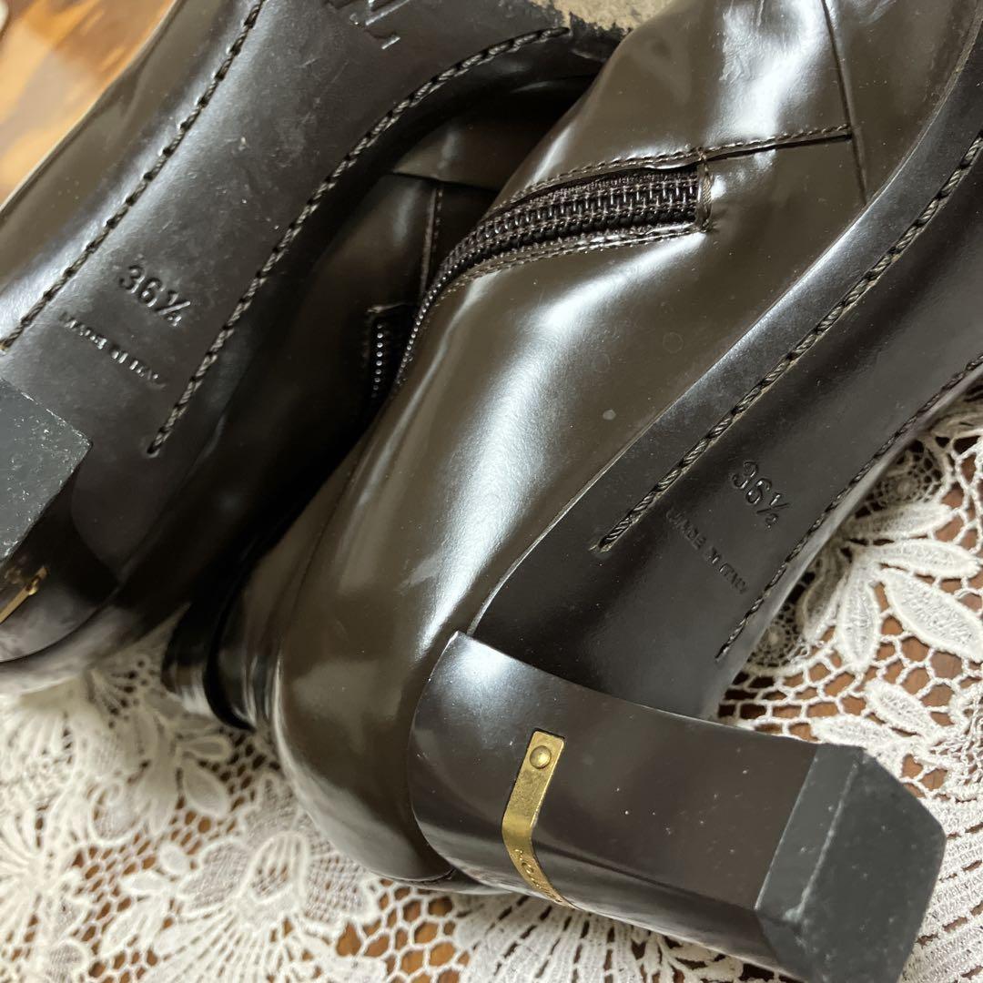 Louis Vuitton Short Boots Shoes EU 36.5 US 6.5 Dark Brown Authentic