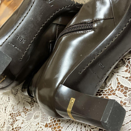 Louis Vuitton Short Boots Shoes EU 36.5 US 6.5 Dark Brown Authentic