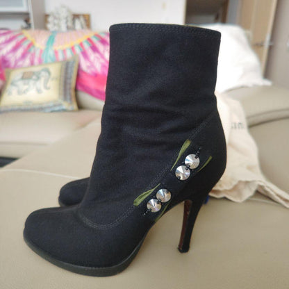 Louis Vuitton Short Boots Shoes EU 36 US 6 Suede Authentic