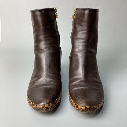 Louis Vuitton Short Boots Shoes Damier EU 36.5 US 6.5 Authentic