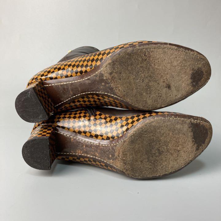 Louis Vuitton Short Boots Shoes Damier EU 36.5 US 6.5 Authentic