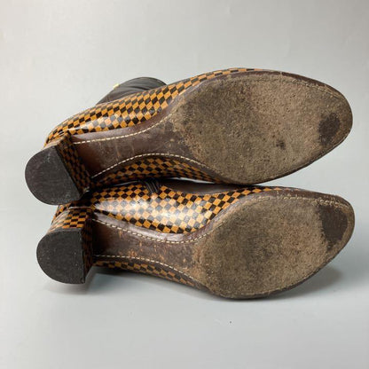Louis Vuitton Short Boots Shoes Damier EU 36.5 US 6.5 Authentic